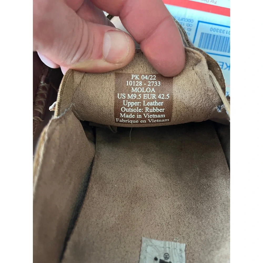 OluKai Moloa Brown Leather Slip On Loafers
